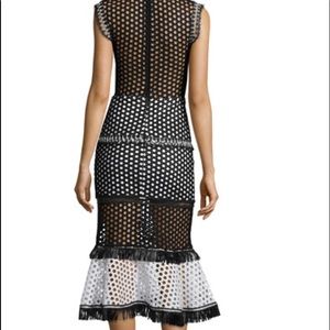 Alexis Black Fringe Midi Dress